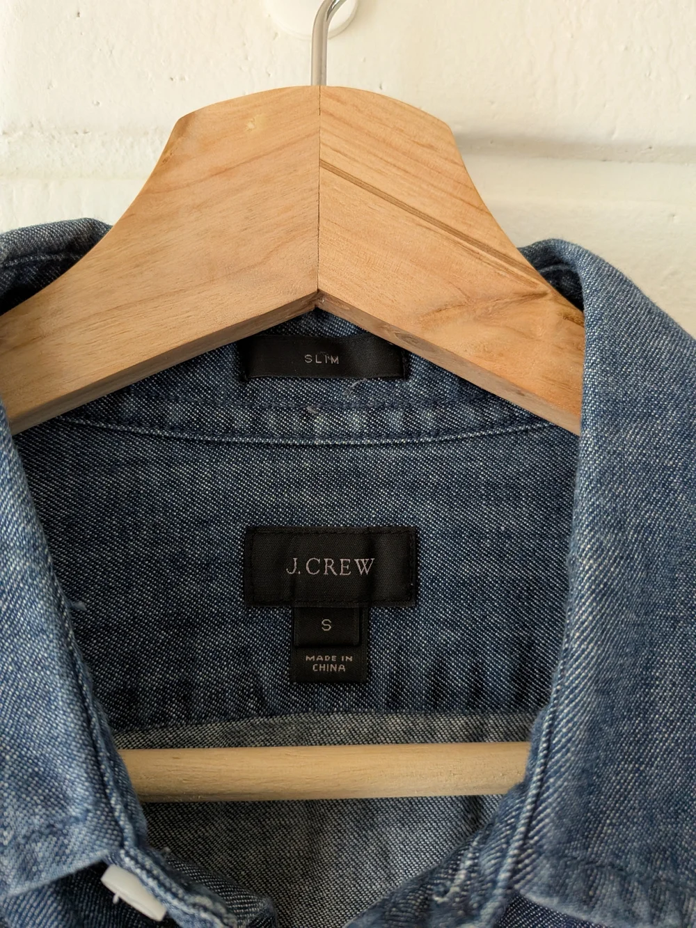 J. Crew Slim Fit Denim Shirt (Size S)